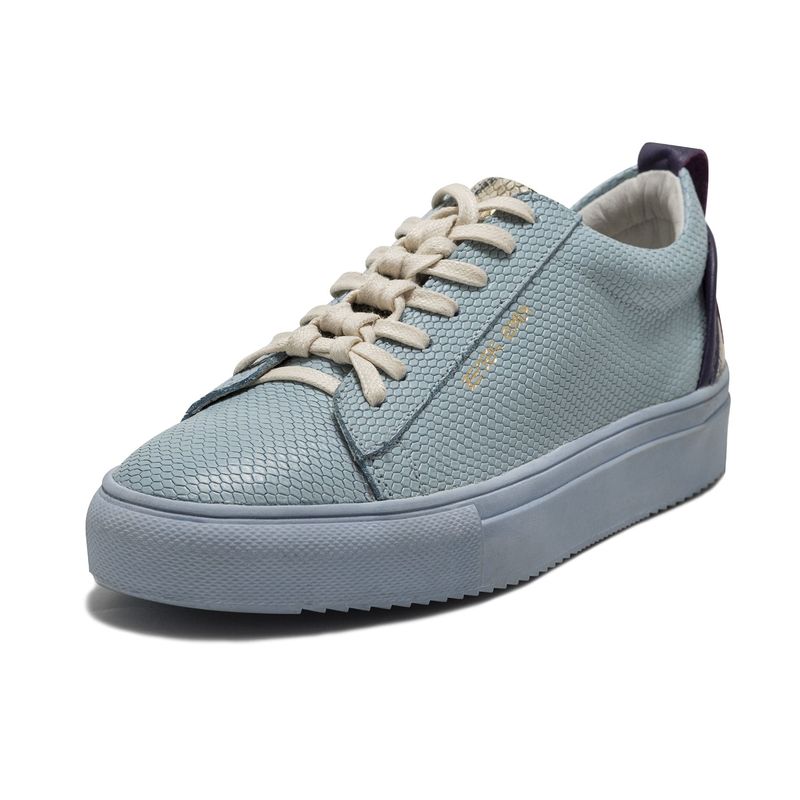 VIOLA - Tenis en Cuero Italiano Celeste  VIOLA  Buchem P