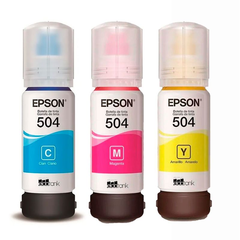 EPSON - Tinta Epson 504 para impresoras L4150 L4160 L6161 L6171 KITX3