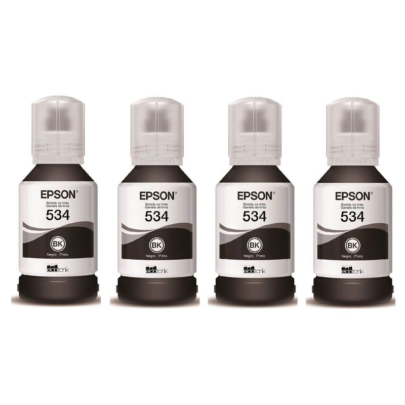 EPSON - Tinta Epson 534 Negra para impresoras M1100 M1120 M1180 M2120 KITX4