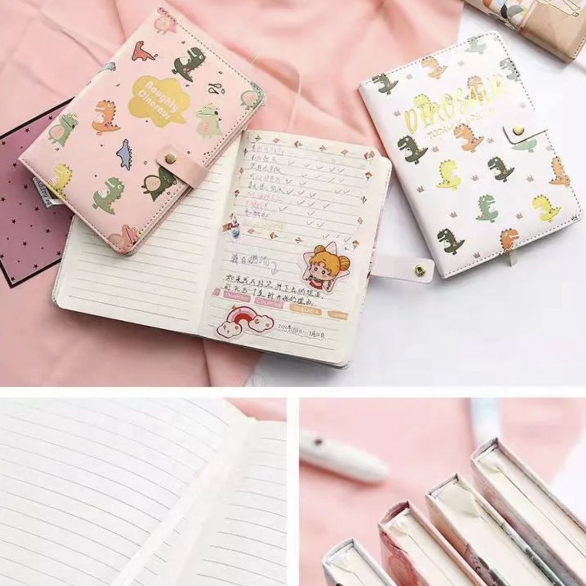 AGUGU STORE - Agenda Cuaderno Set Juvenil Boligrafo Y Cintas Decorativas