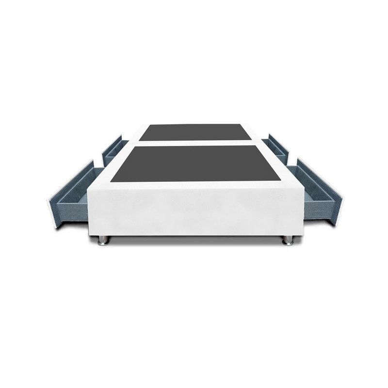 MAGIC CLASS - BASE CAMA DIVIDIDA CON 4 CAJONES LATERALES 140x190 MICROFIBRA BLANCO.