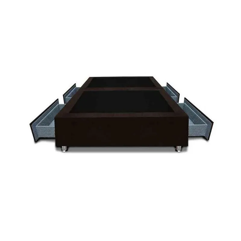 MAGIC CLASS - BASE CAMA DIVIDIDA CON 4 CAJONES LATERALES 140x190 MICROFIBRA CAFÉ