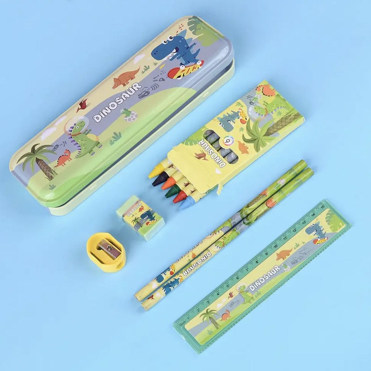 AGUGU STORE - Set Escolar Para Niños Con Estuche 12 Piezas Colores