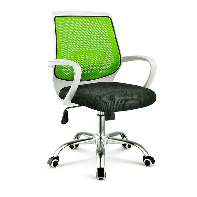 MOBLIHOUSE - Silla Secretarial Superior Blanca Verde Moblihouse