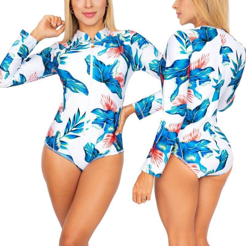 PRAIE - Vestido de Baño Manga Larga PRAIE 1801 Ramal Control Abdomen