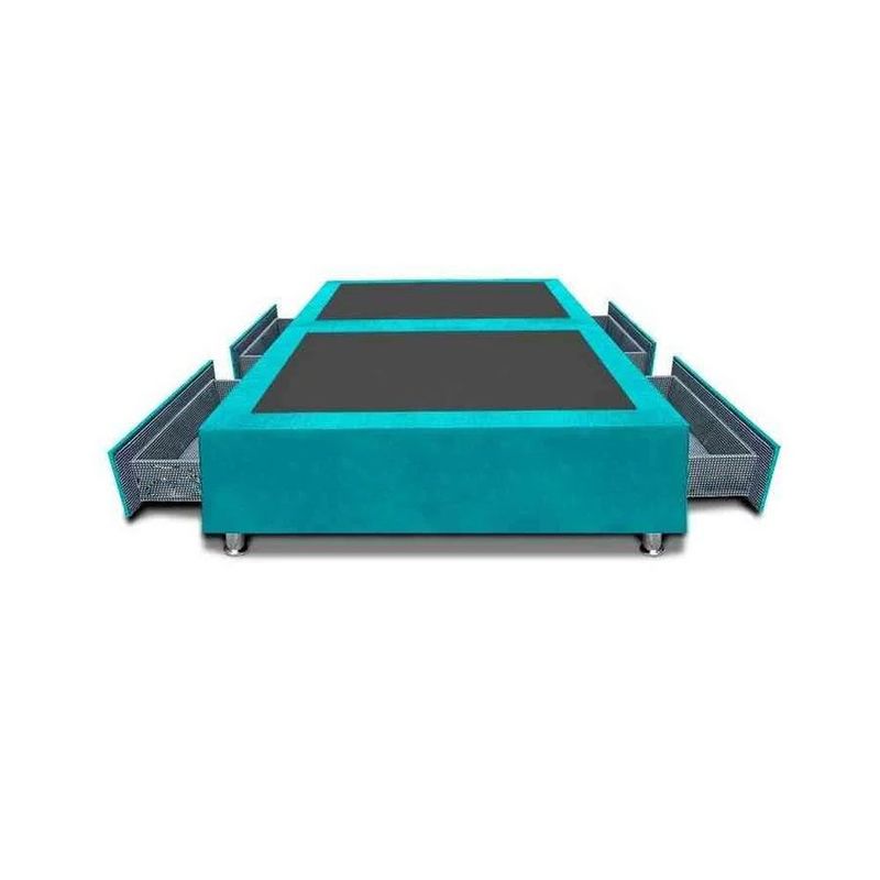 MAGIC CLASS - BASE CAMA DIVIDIDA CON 4 CAJONES LATERALES 140x190 ECOCUERO AZUL.