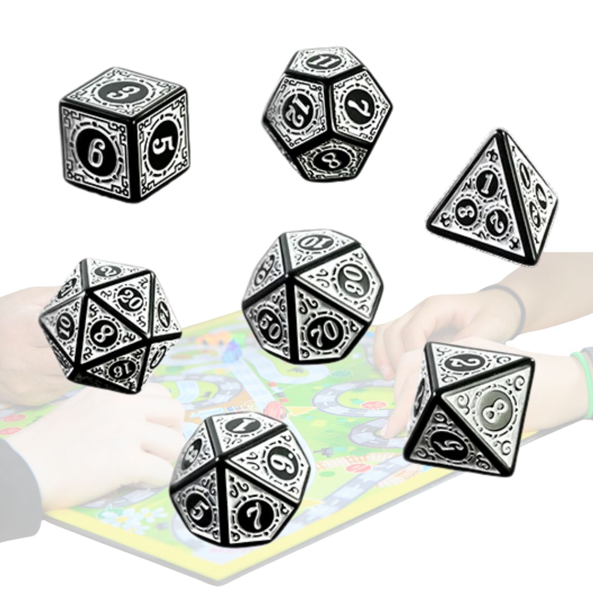 GENERICO - Set De Dados Poliédricos Para Juegos De Mesa Rol X7 Unidades