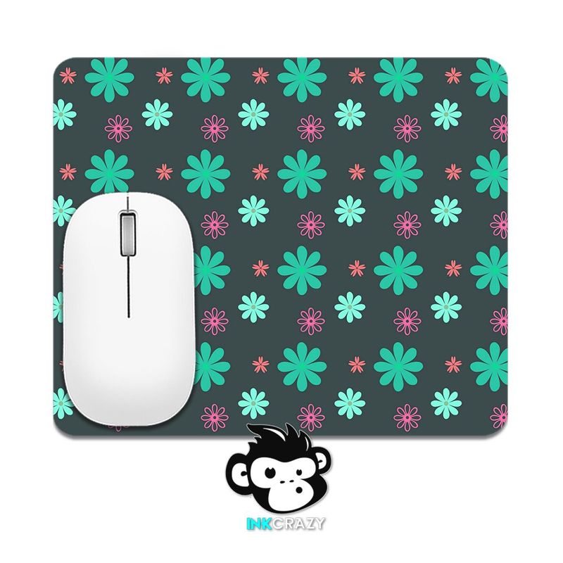 GENERICO - Mouse Pad Flores Agua Marina