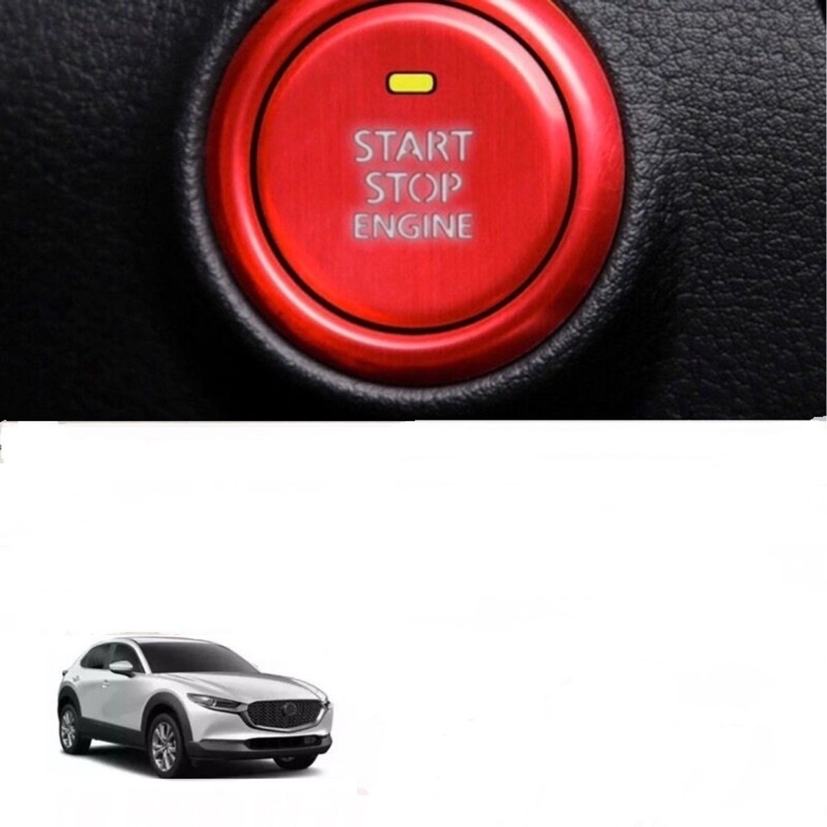 GENERICO - accesorios mazda cx30 cx50 cubierta boton encendido rojo