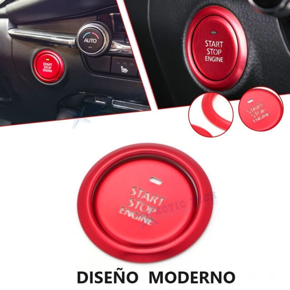 GENERICO - accesorios mazda cx30 cx50 cubierta boton encendido rojo