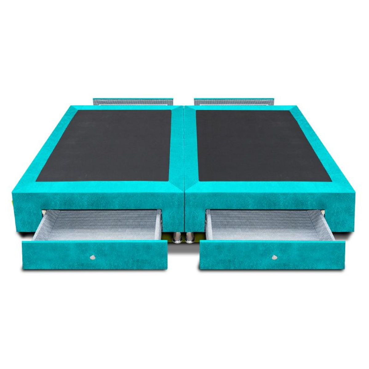 MAGIC CLASS - BASE CAMA DIVIDIDA CON 4 CAJONES LATERALES 160x190 ECOCUERO AZUL