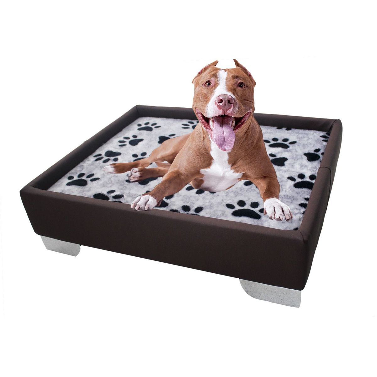 WOOD PETS - BASE CAMA EN MADERA ACOLCHADA PARA PERRO