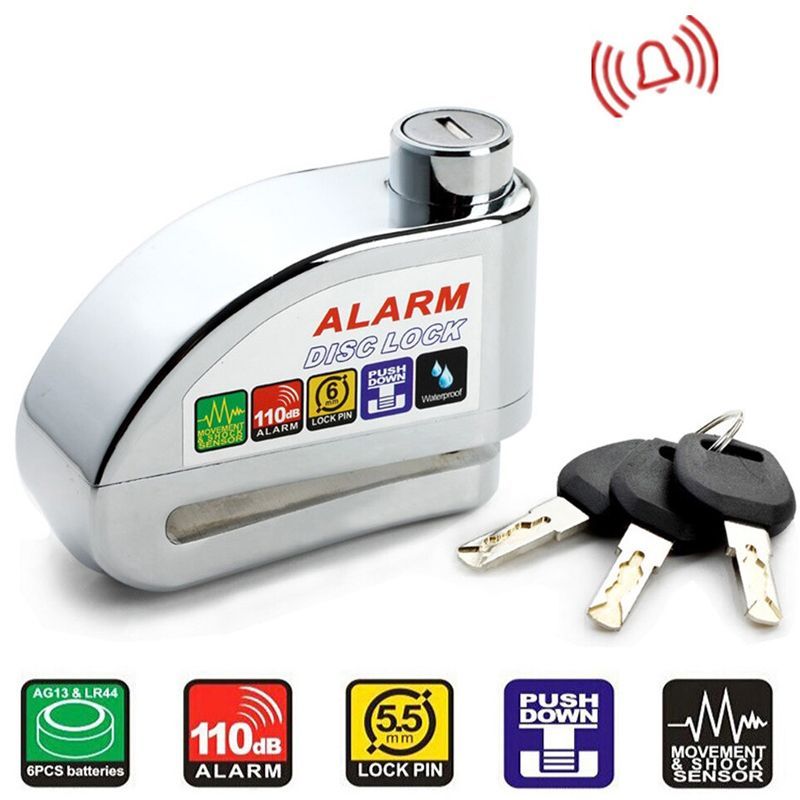 GENERICO - Candado Freno De Disco Con Alarma Premium