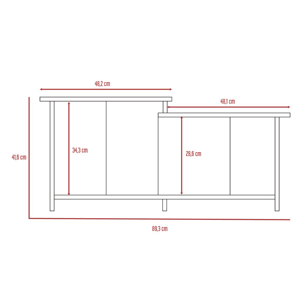 RTA MUEBLES - Mesa de Centro Wema Fresno MLM 9222 RTA