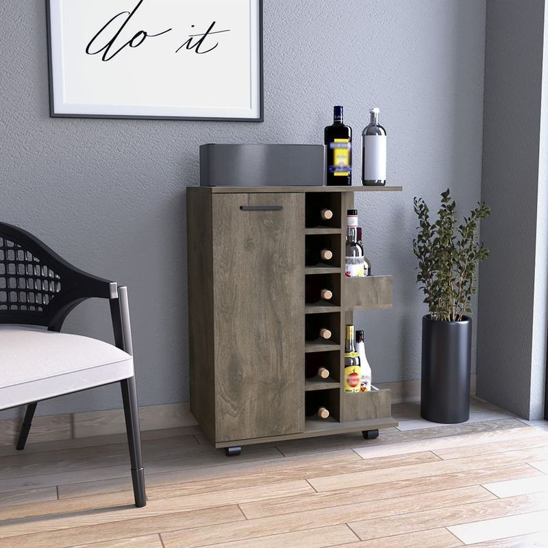 RTA MUEBLES - Mueble bar bajo andorra siena/wengue mlb 9442