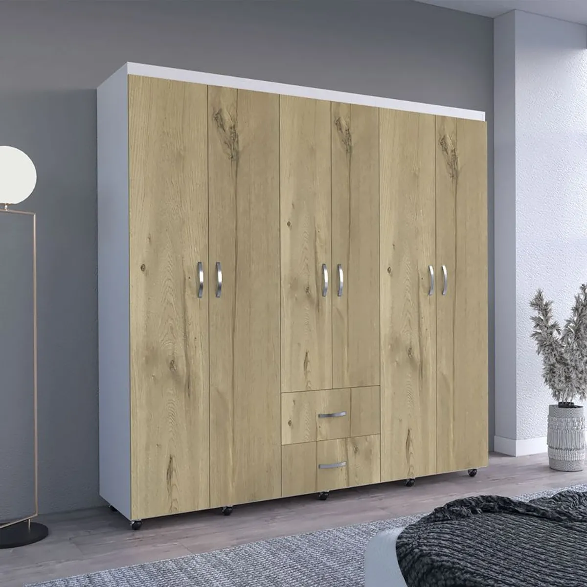 RTA MUEBLES - Closet bariloche 2x2 blanco marquez rta muebles cbd 8730