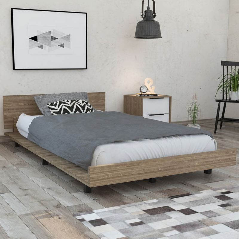 RTA MUEBLES - Cama 1.20 kaia miel/blanco rta muebles cmb 3881
