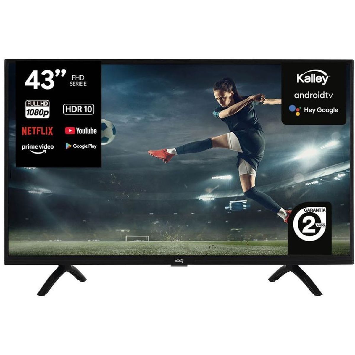 KALLEY - Tv kalley 43 pulgadas 109 cm atv43uhdw  plano smart tv android