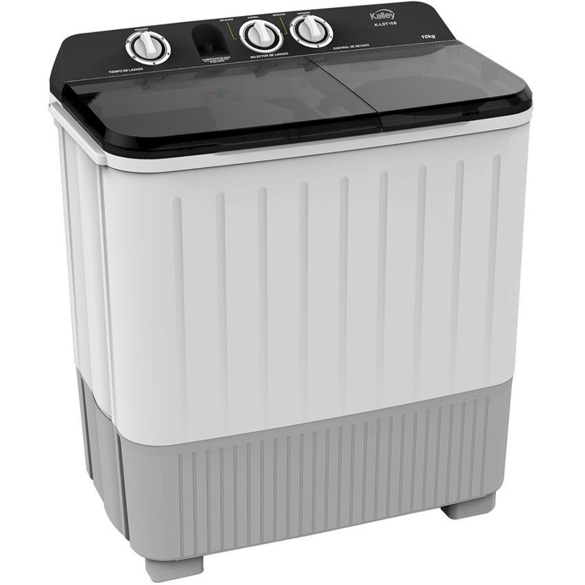 KALLEY - Lavadora kalley semi automática 10kg k-ldt10b blanca