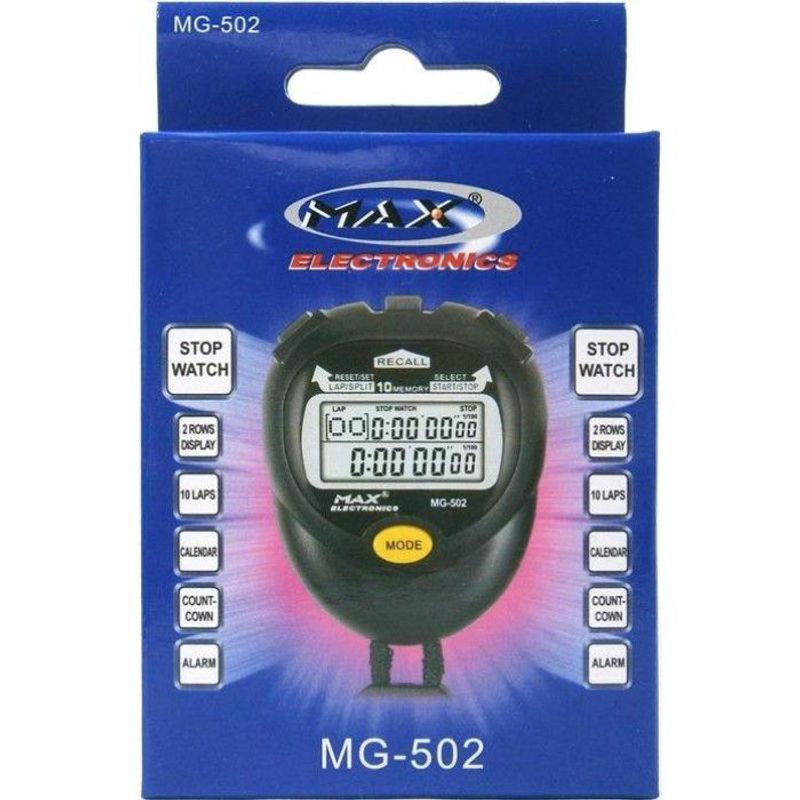 MAX - CRONOMETRO DIGITAL MAX MG502 10 MEMORIAS