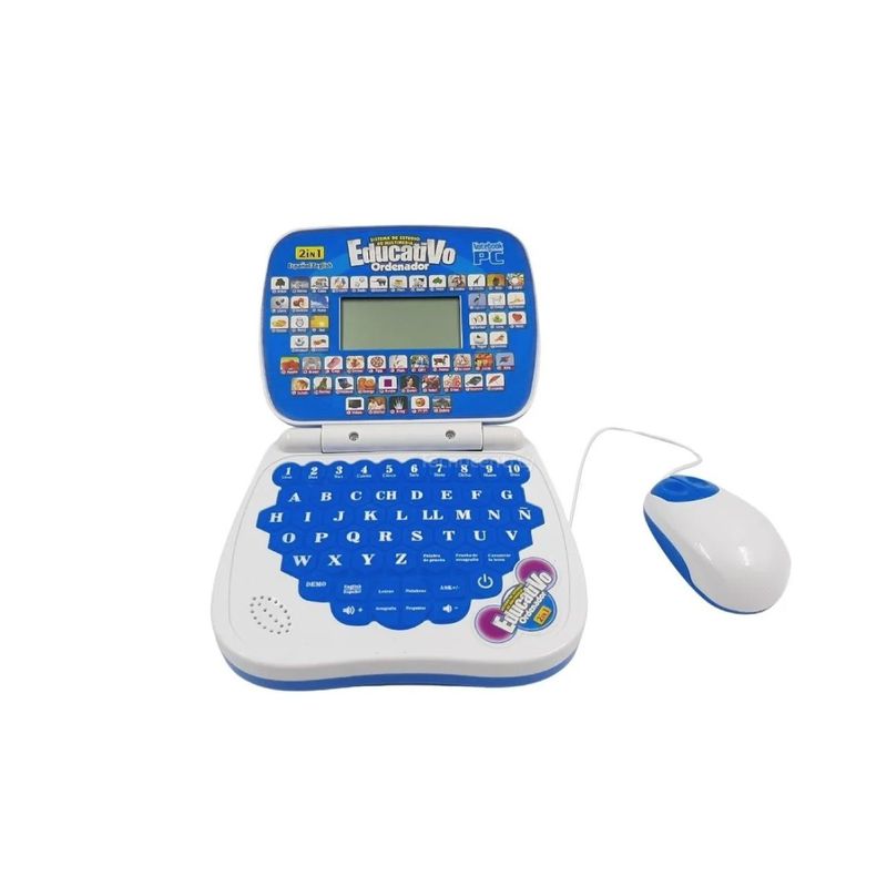 GENERICO - Computador Didactico Mini Laptop Juguete Azul