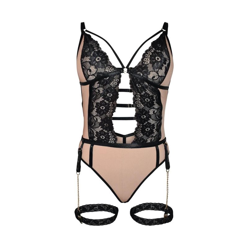 ELECTRIK LINGERIE - Body Dubai - Elegancia Oriental - en Encaje - Liguero y Cadenas