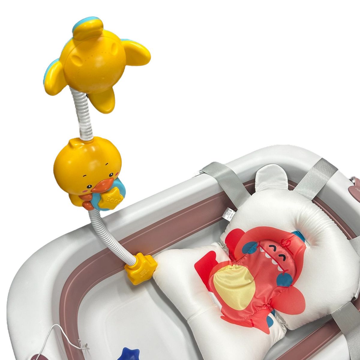 MAXIBABY - Bañera Plegable Con Sensor De Temperatura Malla Y Ducha Bebe