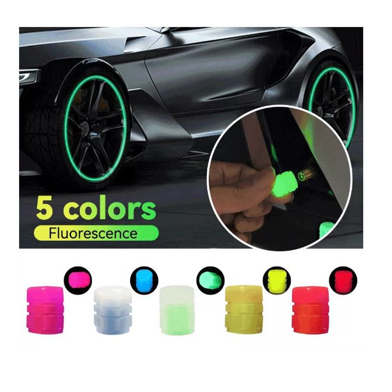 GENERICO - Tapa Válvula Fluorescente Efecto Luz Moto X2 U Rojo