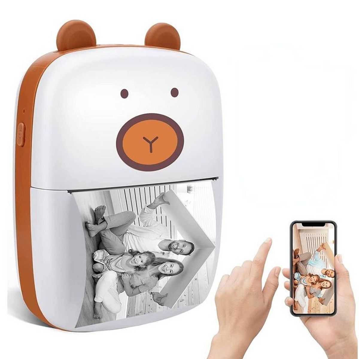 ONE PIXEL - Mini Impresora De Bolsillo Térmica Inalámbrica Osito Cafe