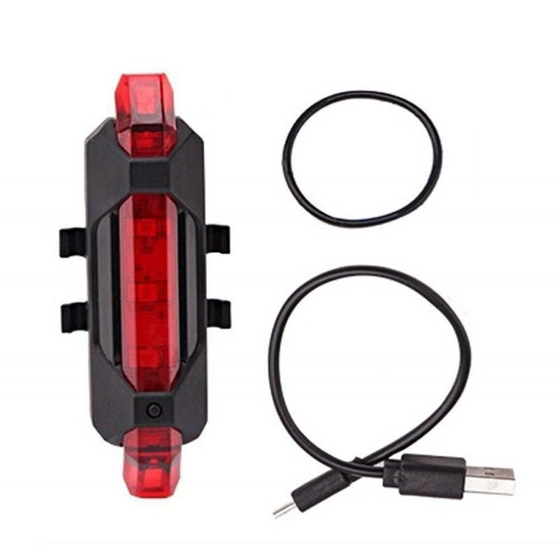 GENERICO - Luz Linterna Recargable Usb Led Bicicleta Tras Rojo O Blanco
