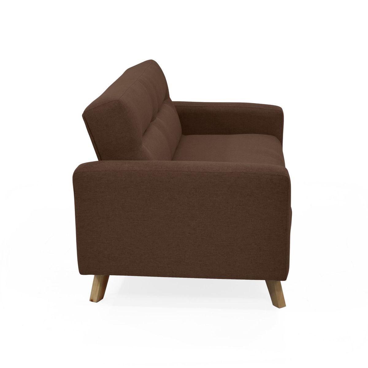 GENERICO - sofácama para sala sencillo en tela poliestes cpo café