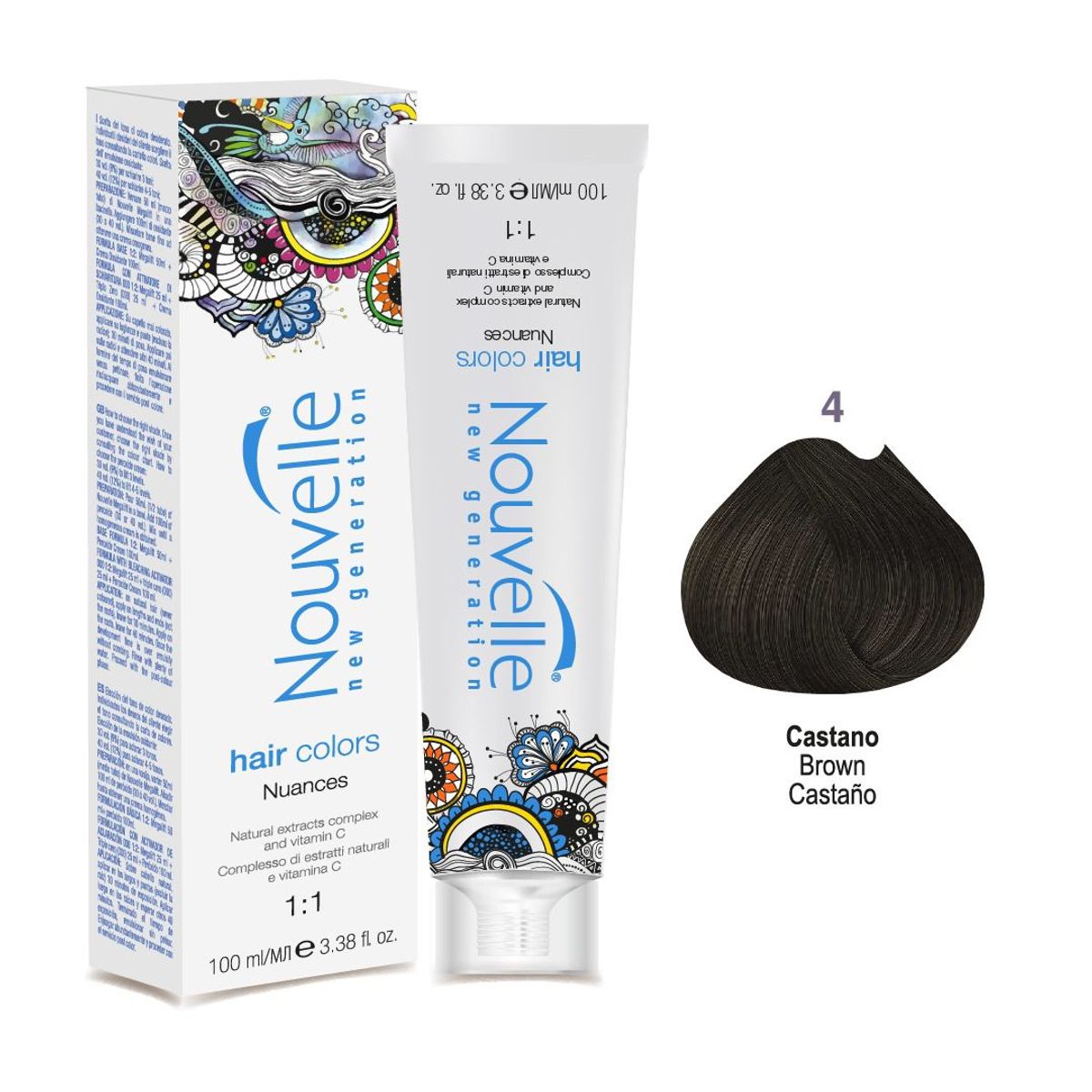 GENERICO - Tinte Nouvelle  Activador 4 [4N] Castaño