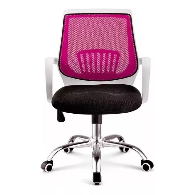MOBLIHOUSE - Silla Secretarial Superior Blanca Fucsia Moblihouse