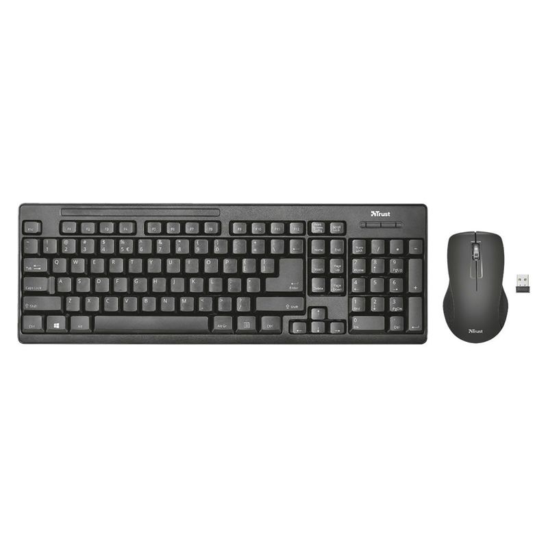 PRIMUS - Combo Teclado Mouse Trust Ziva Inalámbrico Ergonómico
