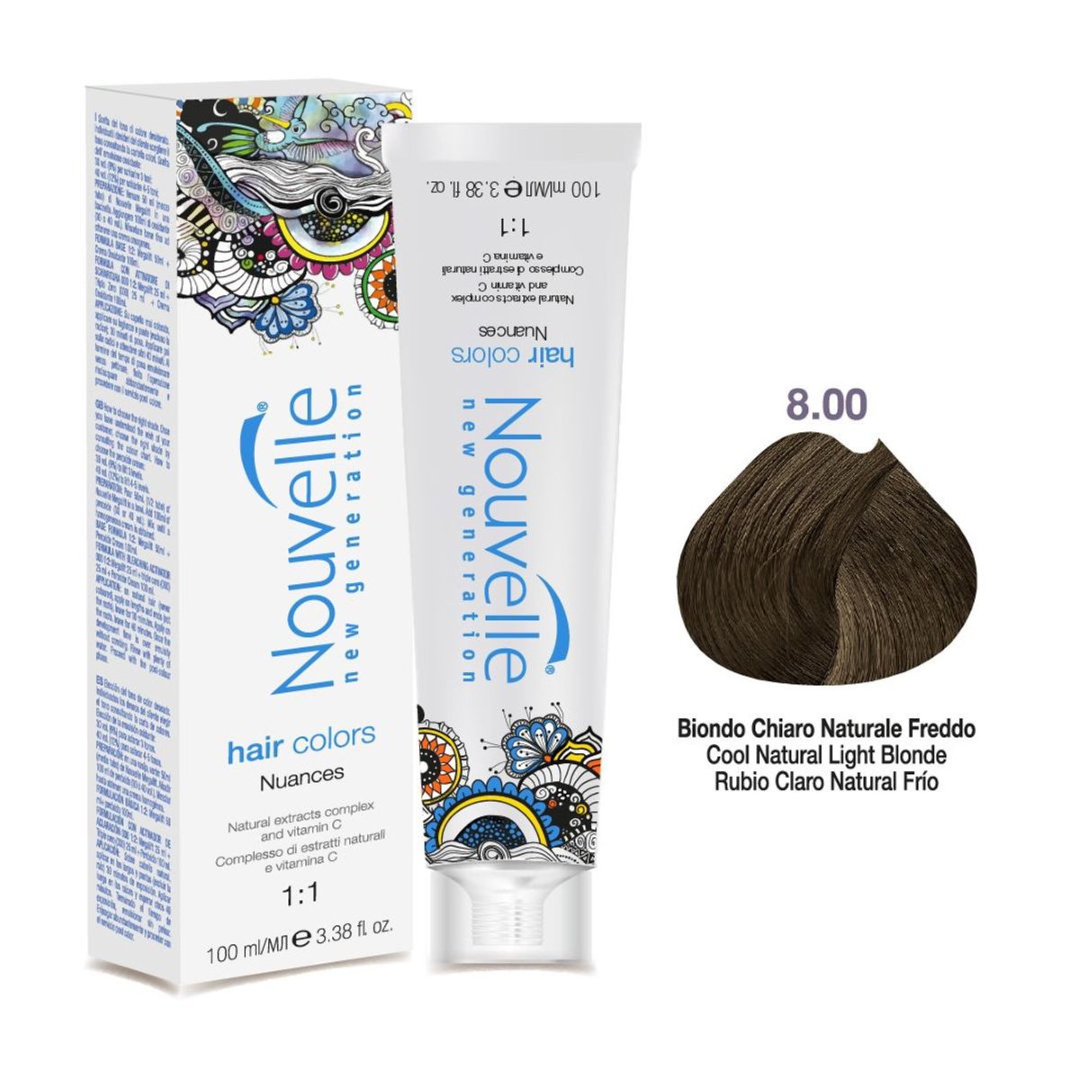 GENERICO - Tinte Nouvelle  Activador 8.00 Rubio Claro Natural Frio