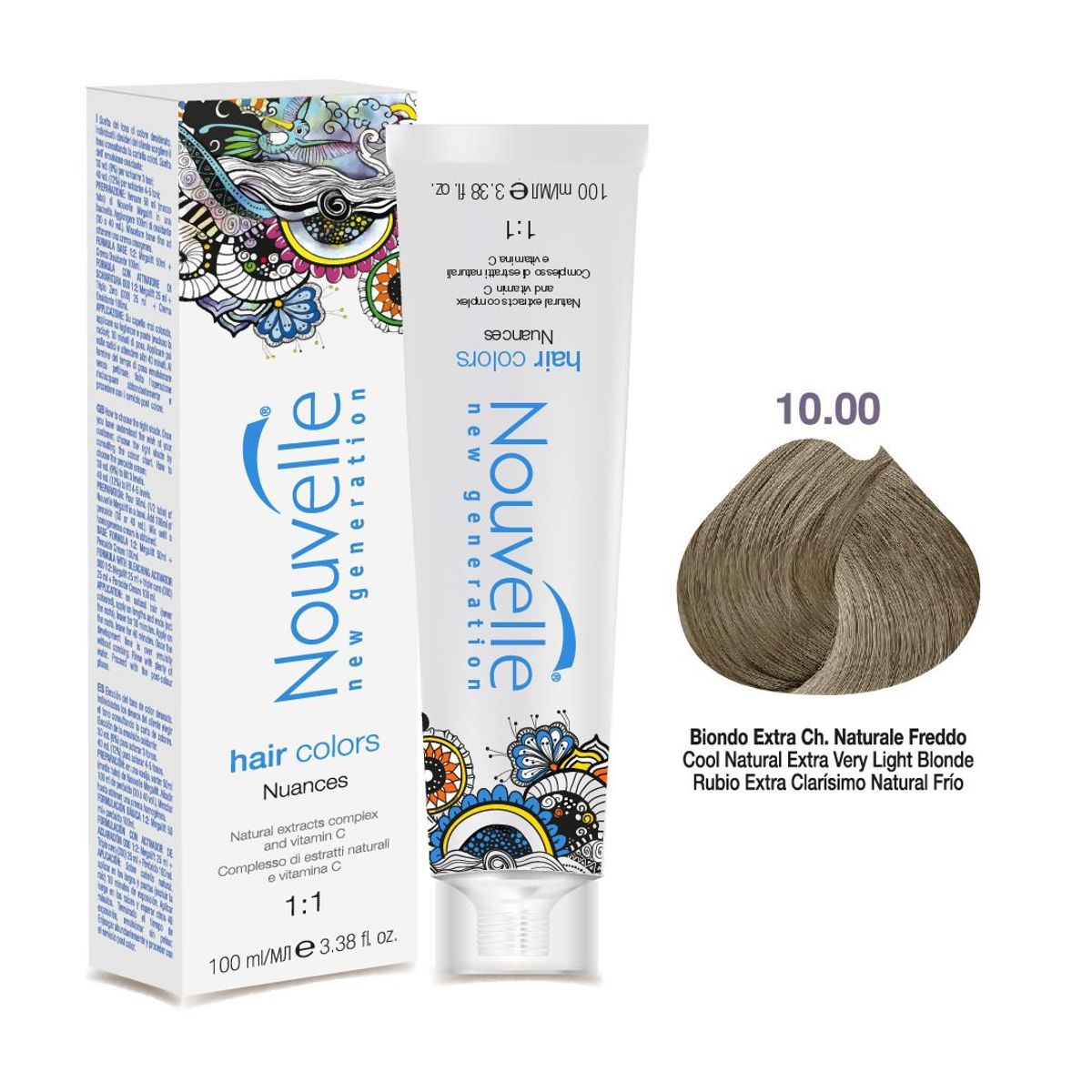 GENERICO - Tinte Nouvelle  Activador 10.00 Rubio Extra Clarísimo Natural Frio