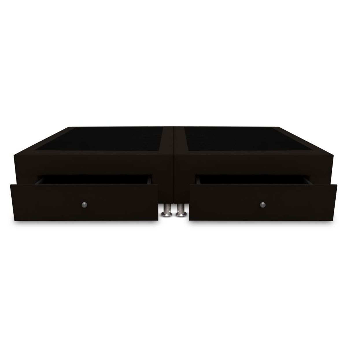 MAGIC CLASS - BASE CAMA DIVIDIDA CON 4 CAJONES LATERALES 160x190 ECOCUERO CAFÉ.
