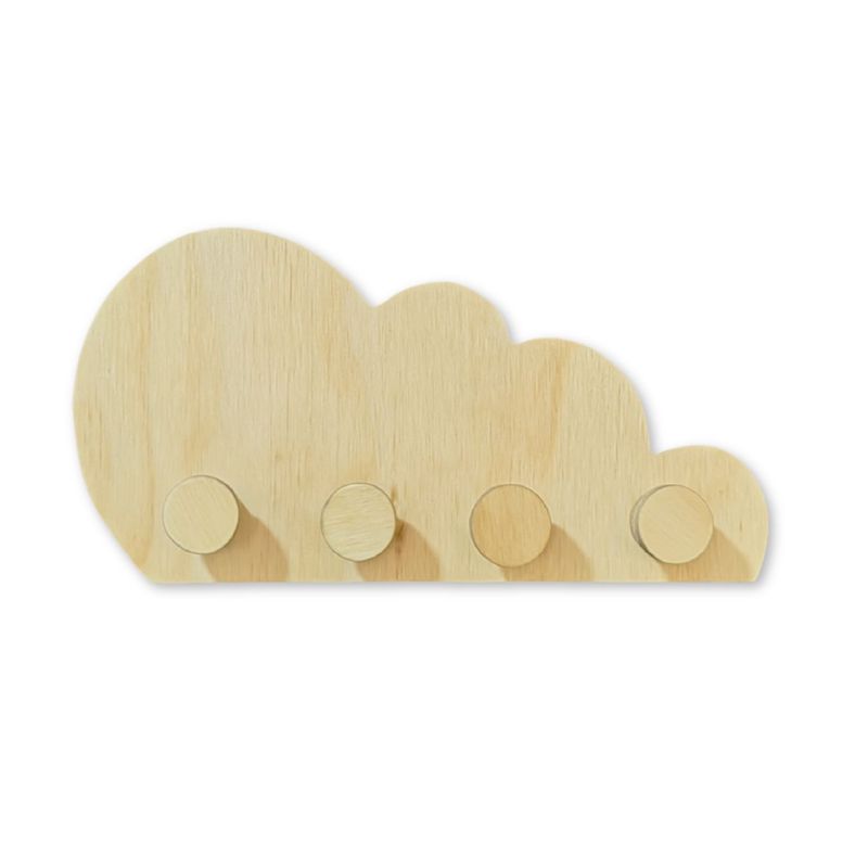 BANZAY - Perchero Infantil Nube Madera
