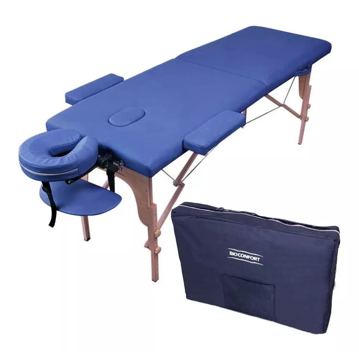 NANOFORT - Camilla Masajes Nanofort Profesional Tattoo Cama Spa Plegable Azul