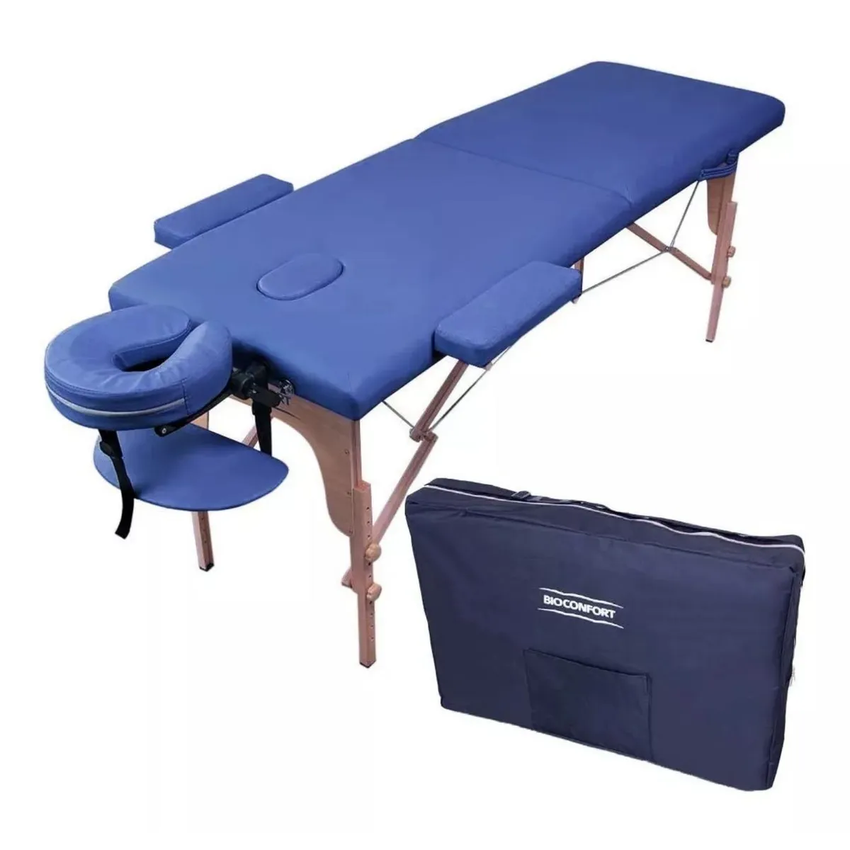 NANOFORT - Camilla Masajes Nanofort Profesional Tattoo Cama Spa Plegable Azul