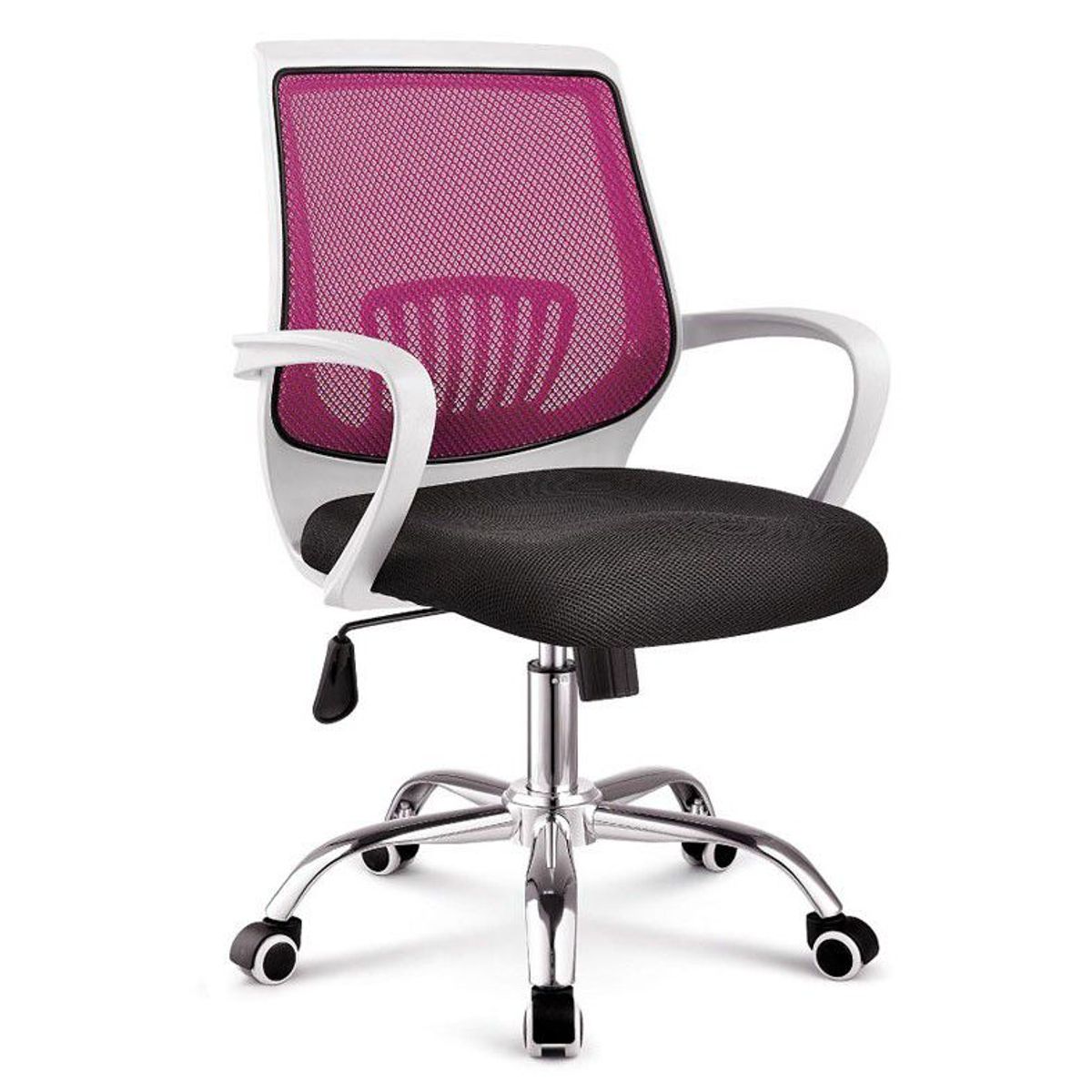 MOBLIHOUSE - Set X3 Silla Secretarial Superior Blanca Fucsia Moblihouse