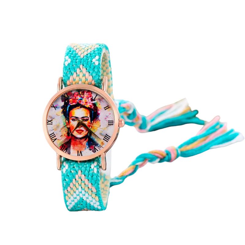 DAYOSHOP - Reloj Frida Color Tejido Hilo Artesanal Mujer Dama  Estuche