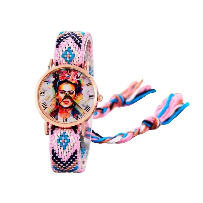 DAYOSHOP - Reloj Frida Color Tejido Hilo Artesanal Mujer Dama  Estuche
