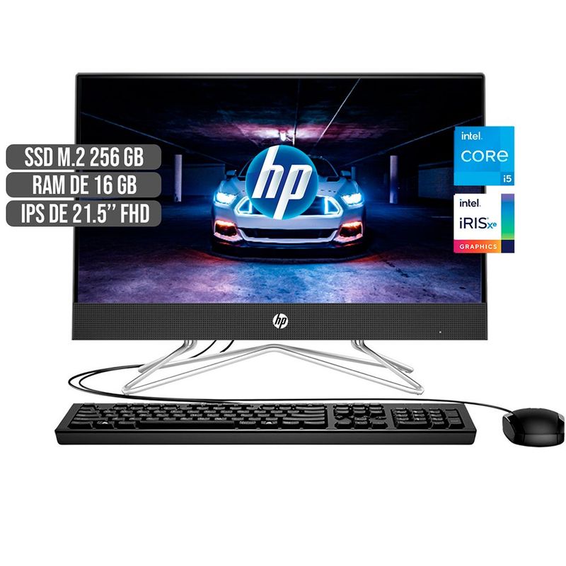 HP - TODO EN UNO HP INTEL CORE I5-1135G7 DISCO SSD 256GB RAM 16GB LED 21,5 FULL HD