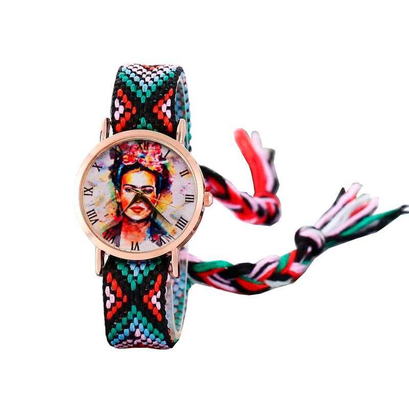 DAYOSHOP - Reloj Frida Color Tejido Hilo Artesanal Mujer Dama  Estuche