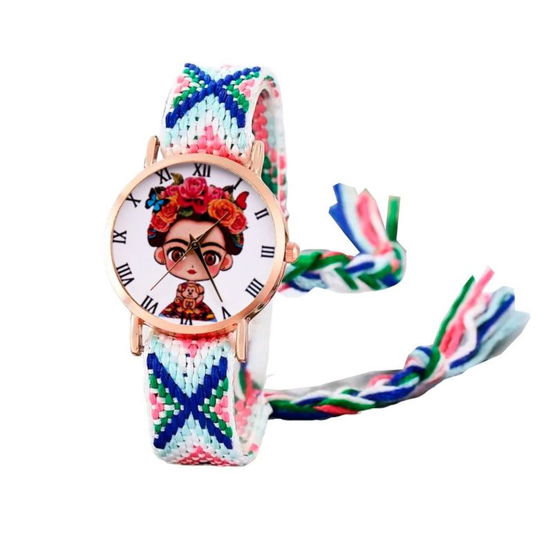 DAYOSHOP - Reloj Frida Tejido Hilos Artesanal Mujer Dama  Estuche.