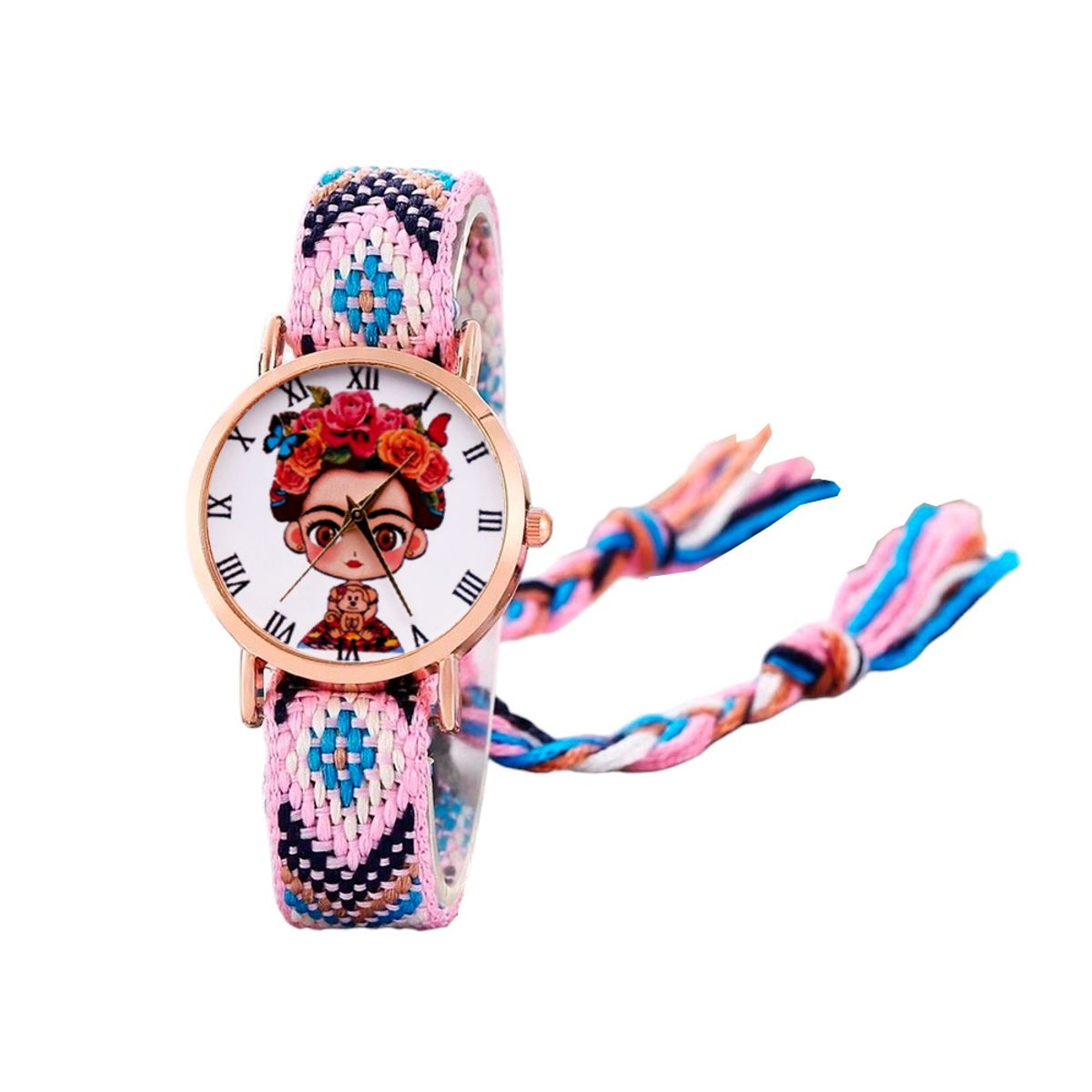 DAYOSHOP - Reloj Frida Tejido Hilos Artesanal Mujer Dama  Estuche