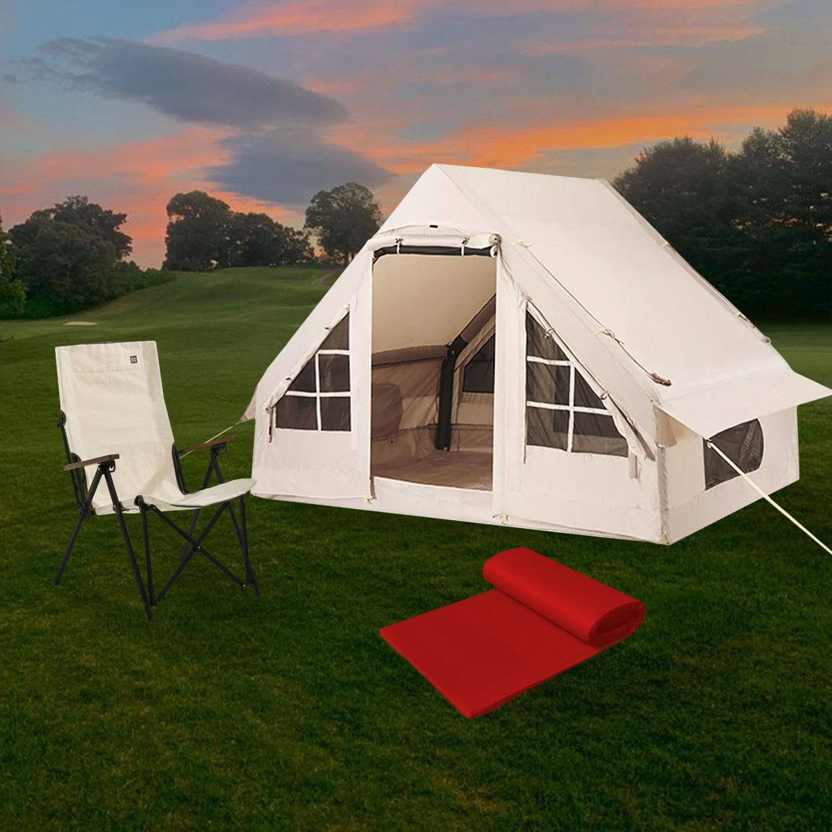 DORMILANDIA - Colchoneta camping plegable roja