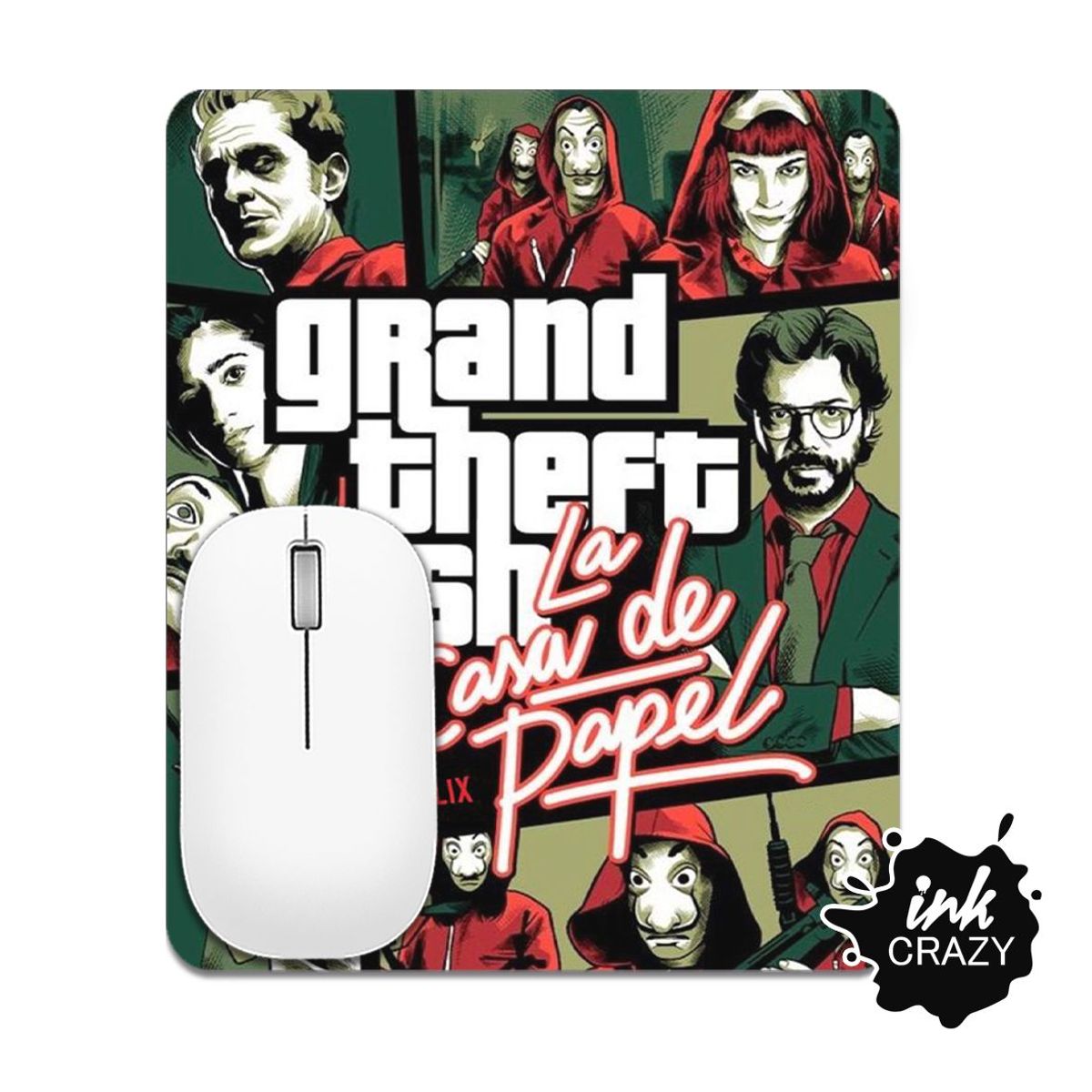 GENERICO - Mouse Pad Grand Theft Auto Casa Papel