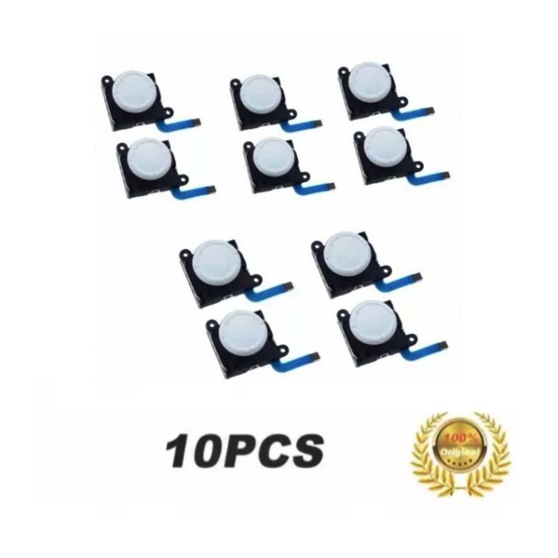 GENERICO - 10 Joystick Análogo Repuesto Blancos Para Joycon Switch